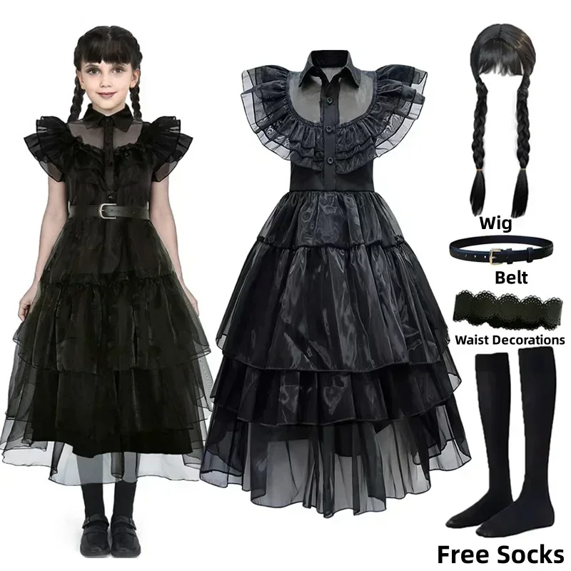 Women'S Accessories Clothing - Black Witch Princess Dress for Girls