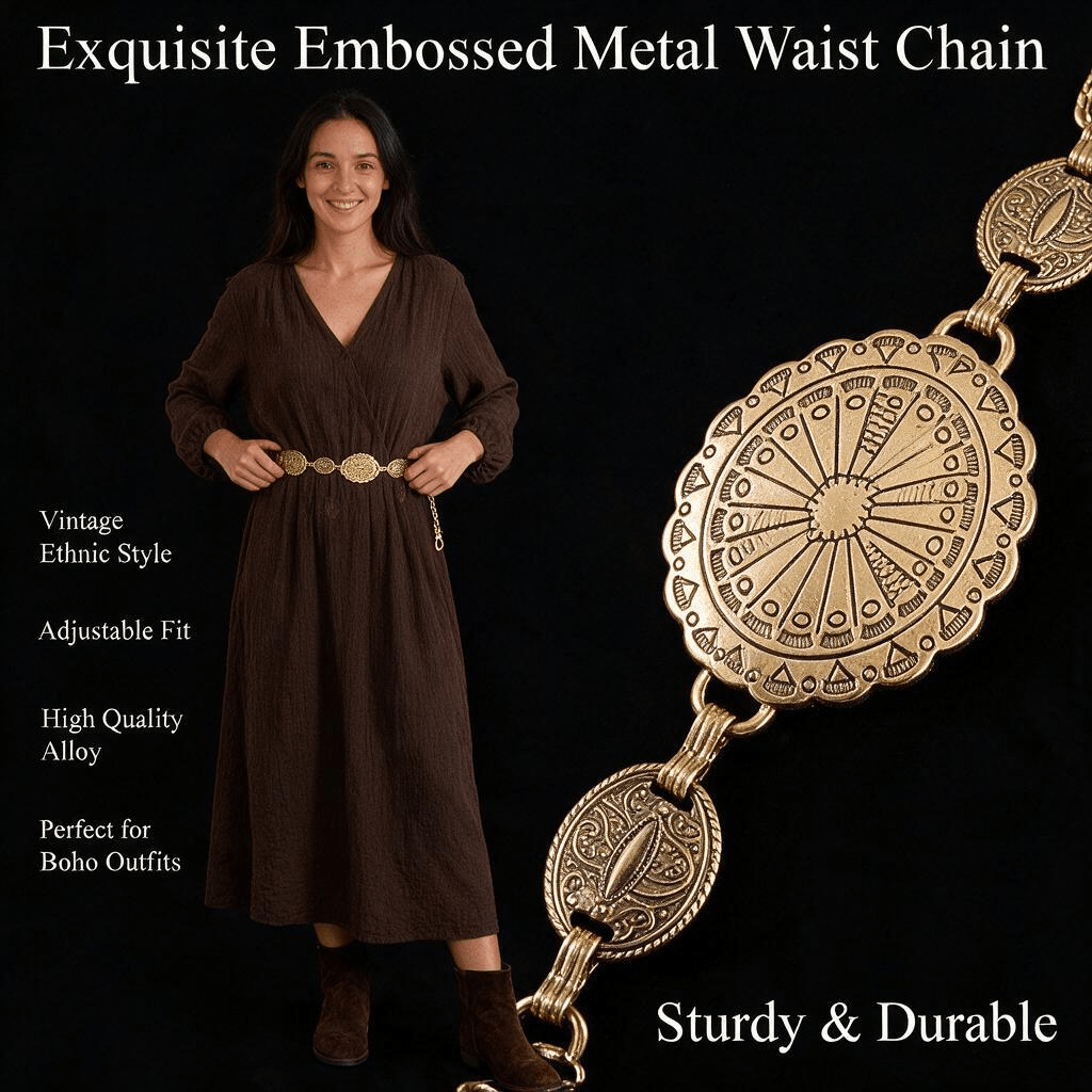 Women'S Jeans Accessories Chain - Women Western Metal Concho Chain Belt,