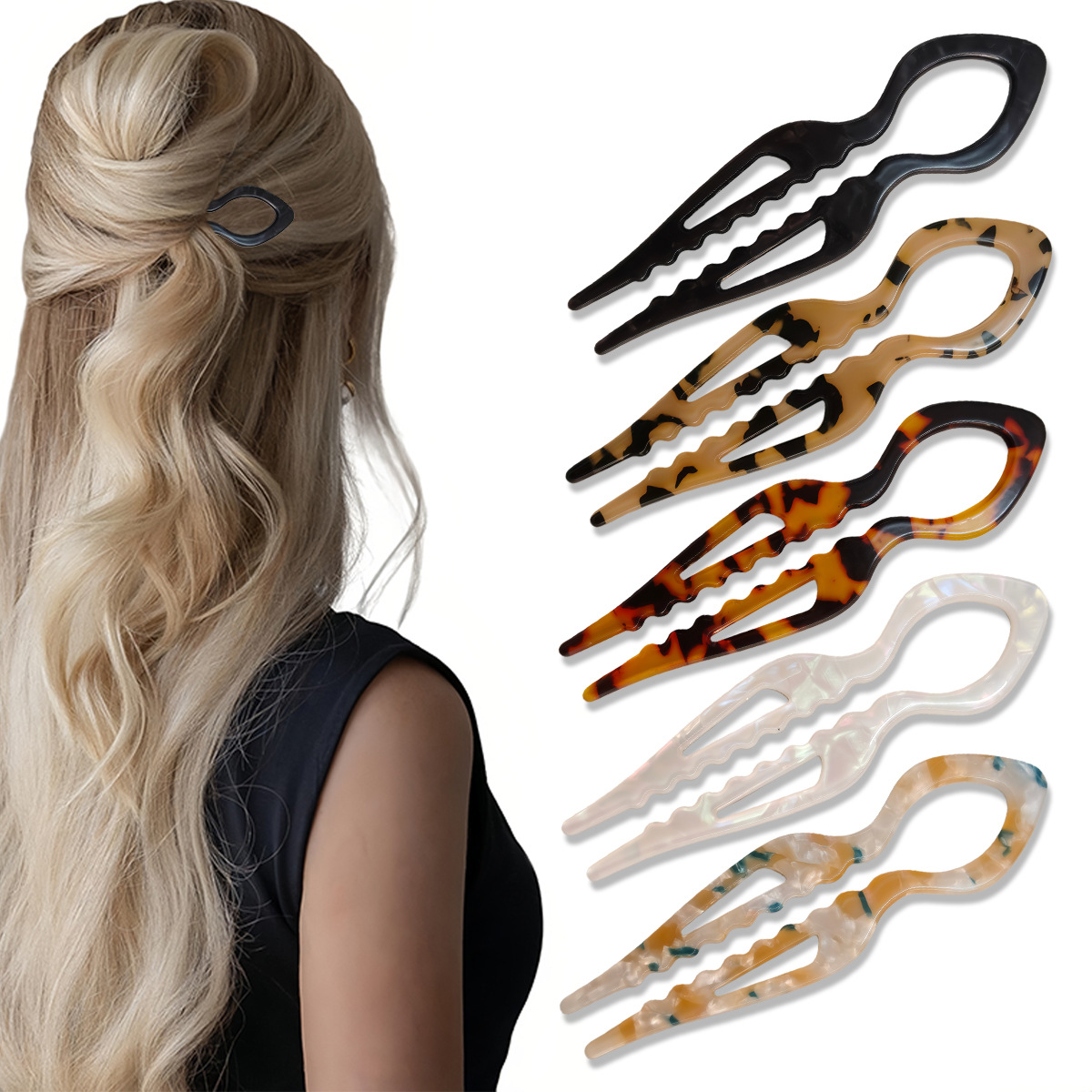 U-Shaped Hair Sticks Tortoises - Women'S Formal Accessories review and price