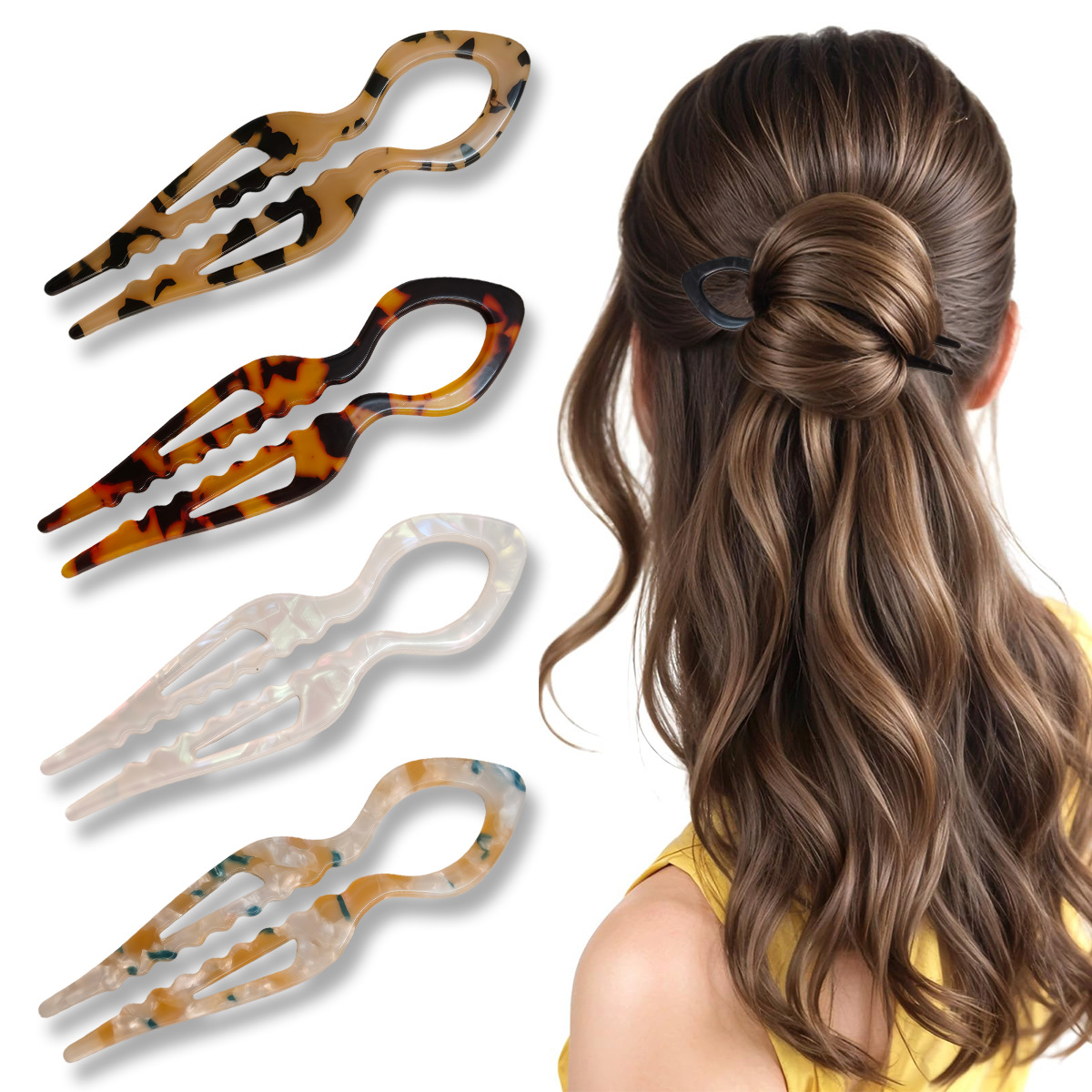 U-Shaped Hair Sticks Tortoises - Women'S Formal Accessories review and price