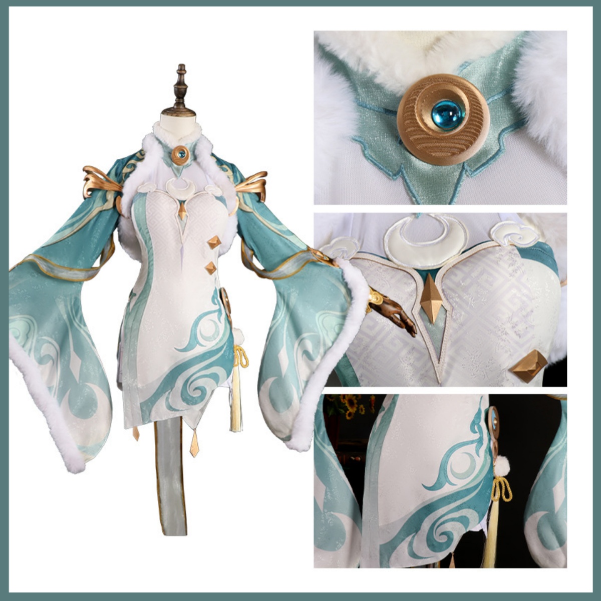 Game Zibai Cosplay Costume Gre - Women'S Accessories Clothing review and price