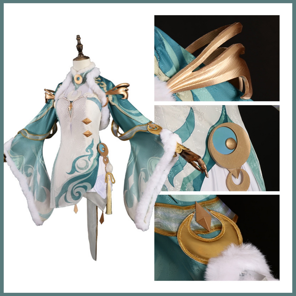 Game Zibai Cosplay Costume Gre - Women'S Accessories Clothing review and price