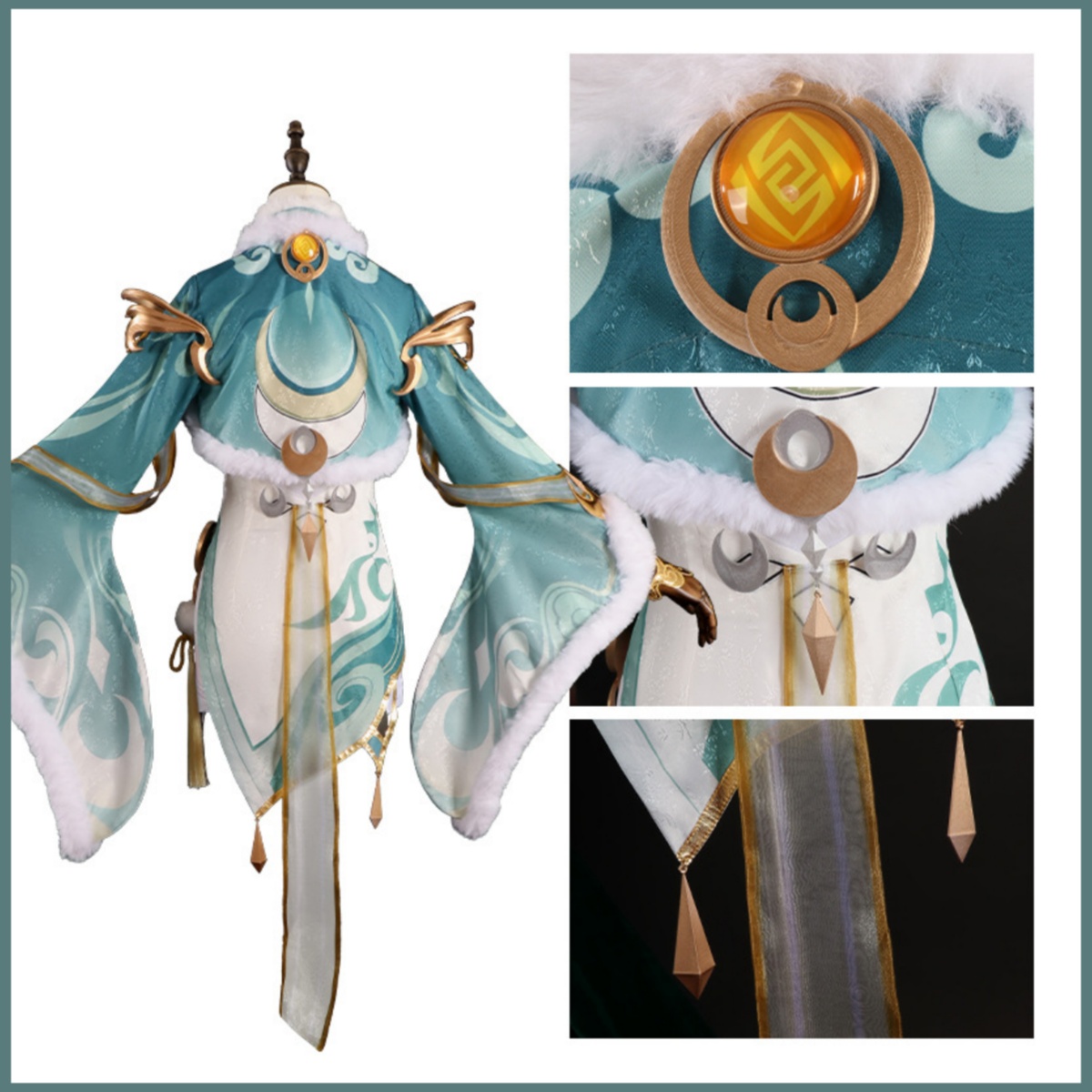 Game Zibai Cosplay Costume Gre - Women'S Accessories Clothing review and price