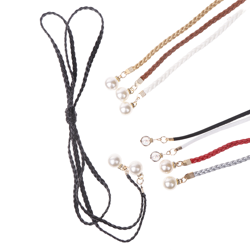 Retro PU Braided Pearl Belt Wa - Women'S Jeans Accessories Chain review and price